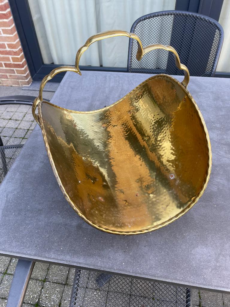 Koperen brandhoutkorf, Antiquités & Art, Antiquités | Bronze & Cuivre, Enlèvement, Cuivre