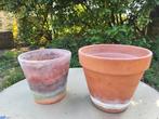 2 pots de fleurs en terre cuite de taille moyenne, Enlèvement, Terracotta