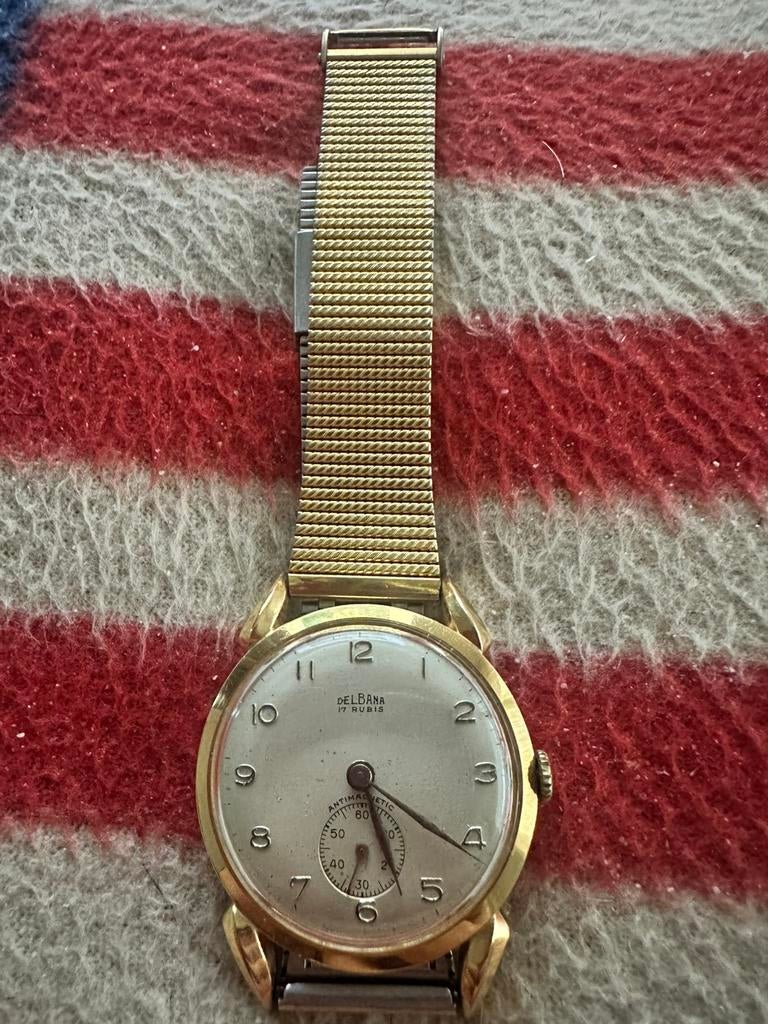 Delbana 18kt 1940, Bijoux, Sacs & Beauté, Montres | Hommes, Montre-bracelet, Autres marques, Or, Enlèvement