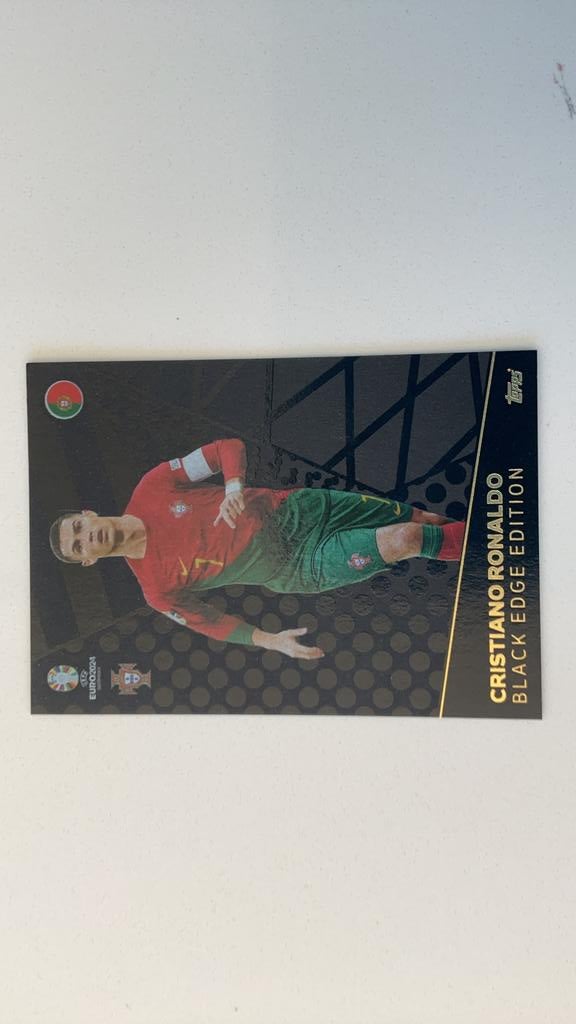 Euro2024 Voetbalkaart Cristiano Ronaldo Black edge edition, Enlèvement, Comme neuf