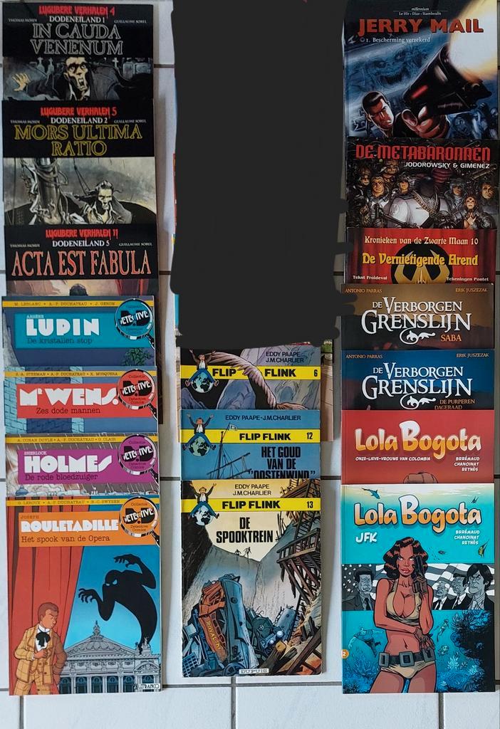 Strips Lugubere verhalen Collectie Detectives Flip Flink enz, Boeken, Stripverhalen, Ophalen of Verzenden