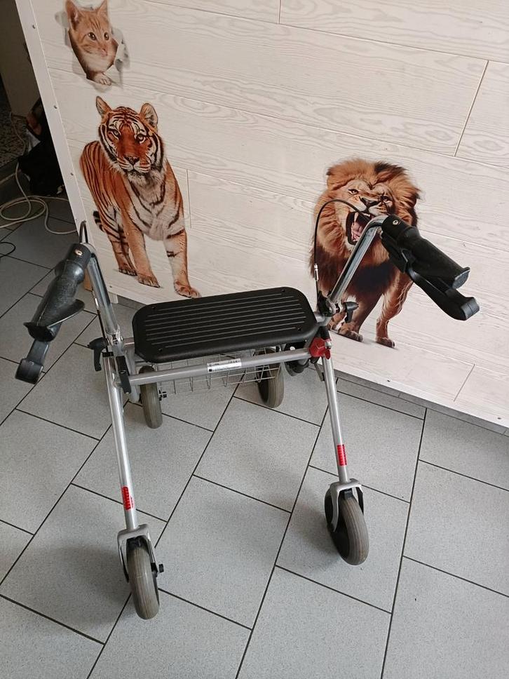 Tribune déambulateur pliable 4roues, freins et assise, Diversen, Rolstoelen, Ophalen