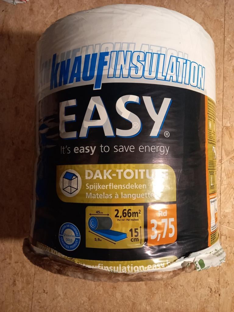 Knauf isolatie met spijkerflensdeken, Doe-het-zelf en Bouw, Ophalen