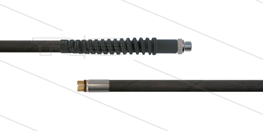 Zwarte Rioolslang 40m NW6 met Dubbele Aansluiting, Verzenden