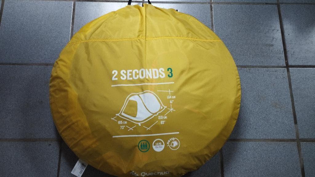 Tente 2 seconds 3 personnes Decathlon, Ophalen, Gebruikt, Tot en met 3