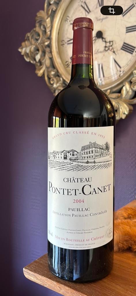 Pontet-Canet 2004 magnum, Ophalen, Frankrijk, Zo goed als nieuw, Rode wijn