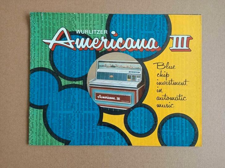 Folder: Wurlitzer 3300 American III (1969) jukebox, Verzamelen, Automaten | Jukeboxen, Wurlitzer, Verzenden
