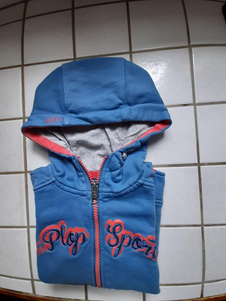 Gilet, jongens, met rits en kap, PLOP, maat 104, Kinderen en Baby's, Kinderkleding | Maat 104, Trui of Vest, Ophalen of Verzenden