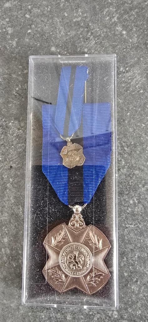 Médaille d'argent Ordre de Léopold.Il. Grande et Petite ., Ophalen, Landmacht, Lintje, Medaille of Wings