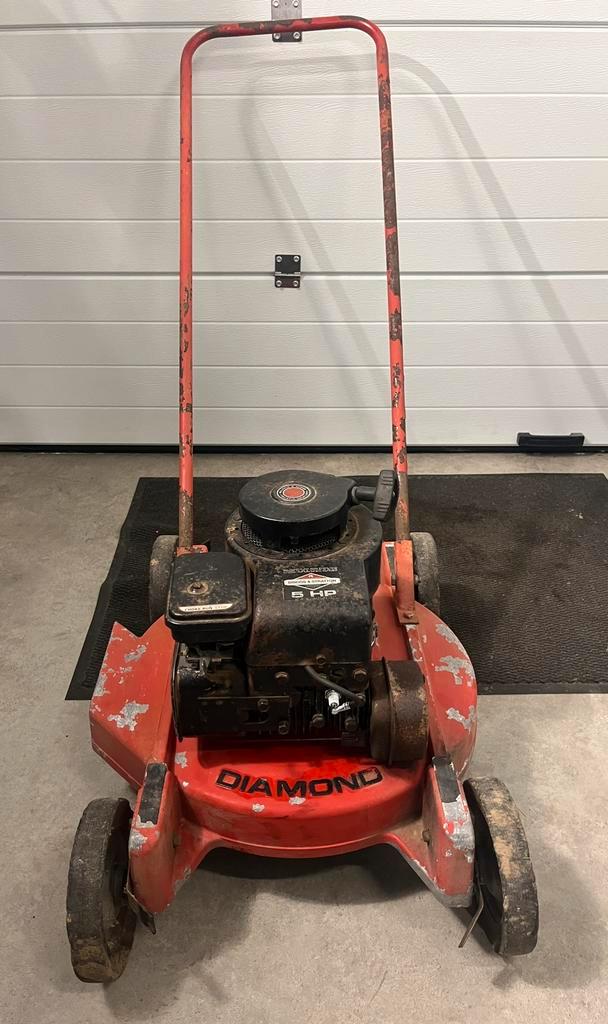 Tondeuse DIAMOND vintage, Tuin en Terras, Grasmaaiers, Gebruikt, Benzine-grasmaaier, Kooimesmaaier, Ophalen