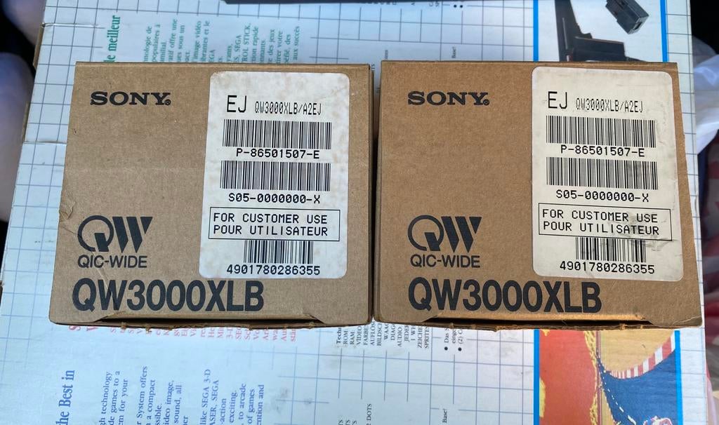 Sony QIC-Wide, QW3000XLB, 2 dozen van 5, nieuw, Computers en Software, Vintage Computers, Ophalen of Verzenden