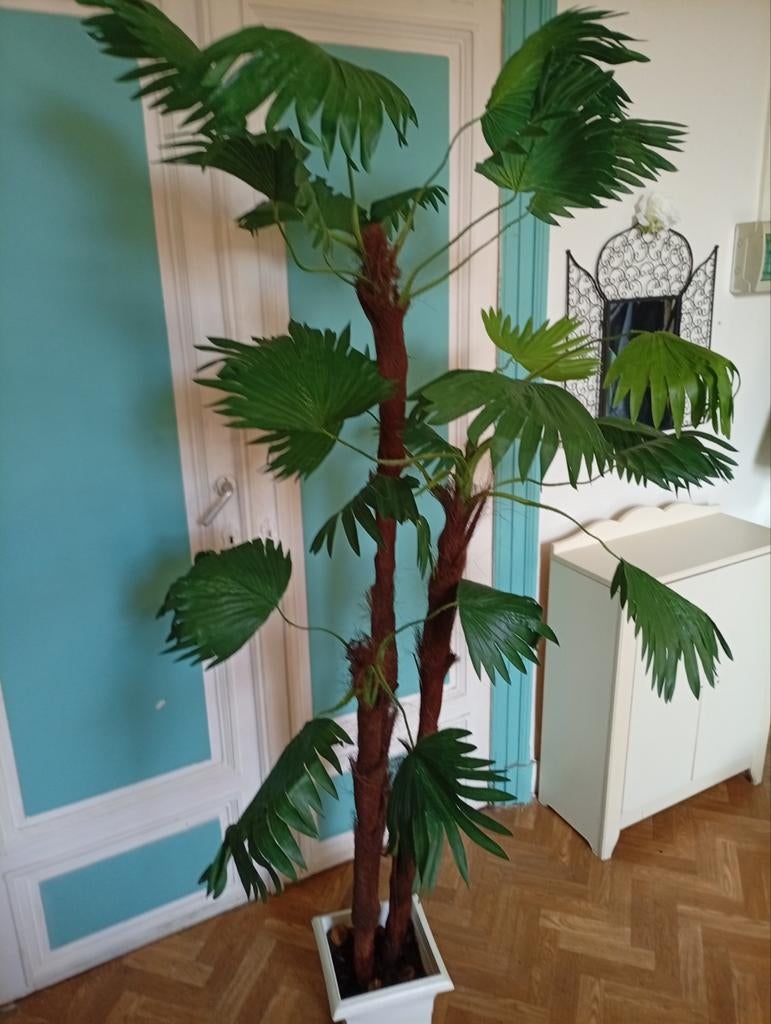 Grand palmier tahiti artificiel 2m10, Maison & Meubles, Enlèvement