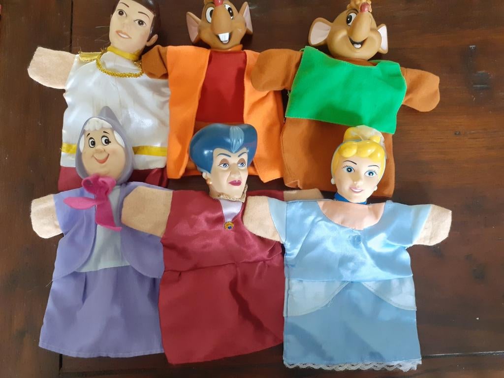 Assepoester handpoppen Disney (  F ), Kinderen en Baby's, Disney, Ophalen of Verzenden, Disney