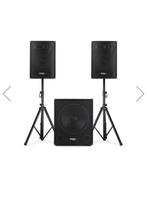 Ibiza Sound CUBE1812 actieve 2.1 speaker subwoofer set 2400W, Muziek en Instrumenten, Ophalen, Zo goed als nieuw, Dj-set