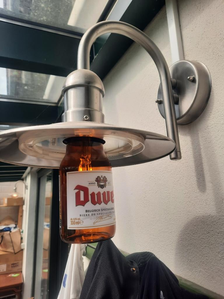 DUVEL - lamp in vorm van Duvelflesje - werkt echt, Verzamelen, Biermerken, Ophalen, Duvel