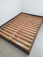 Bed 140 cm x 200 bruin hout, Ophalen, Gebruikt, Bruin, Tweepersoons