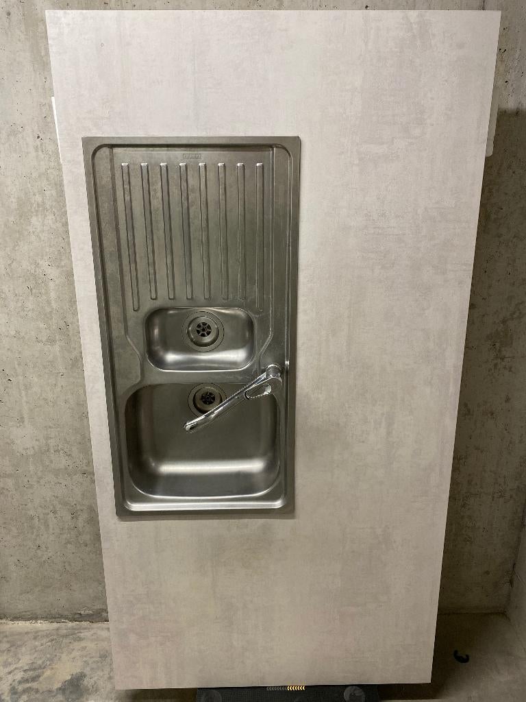 Werkblad met ingebouwde spoelbak en kraan, Ophalen, 50 tot 100 cm, Zo goed als nieuw, Minder dan 25 cm