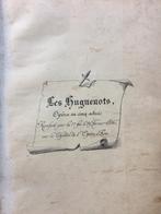 Antiek boek Les Huguenots Opera piano 1836.  473pag, Ophalen of Verzenden, Gelezen