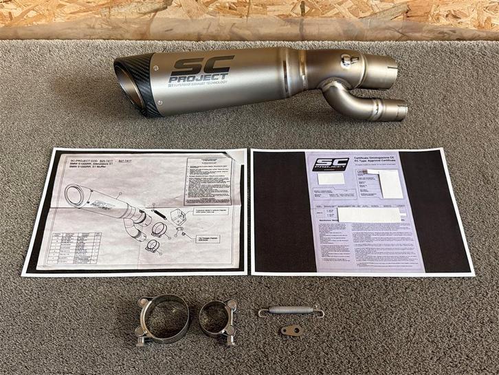 SC Project S1 titanium uitlaat demper BMW S1000RR 2017 2018, Motoren, Onderdelen | BMW, Gebruikt, Ophalen of Verzenden