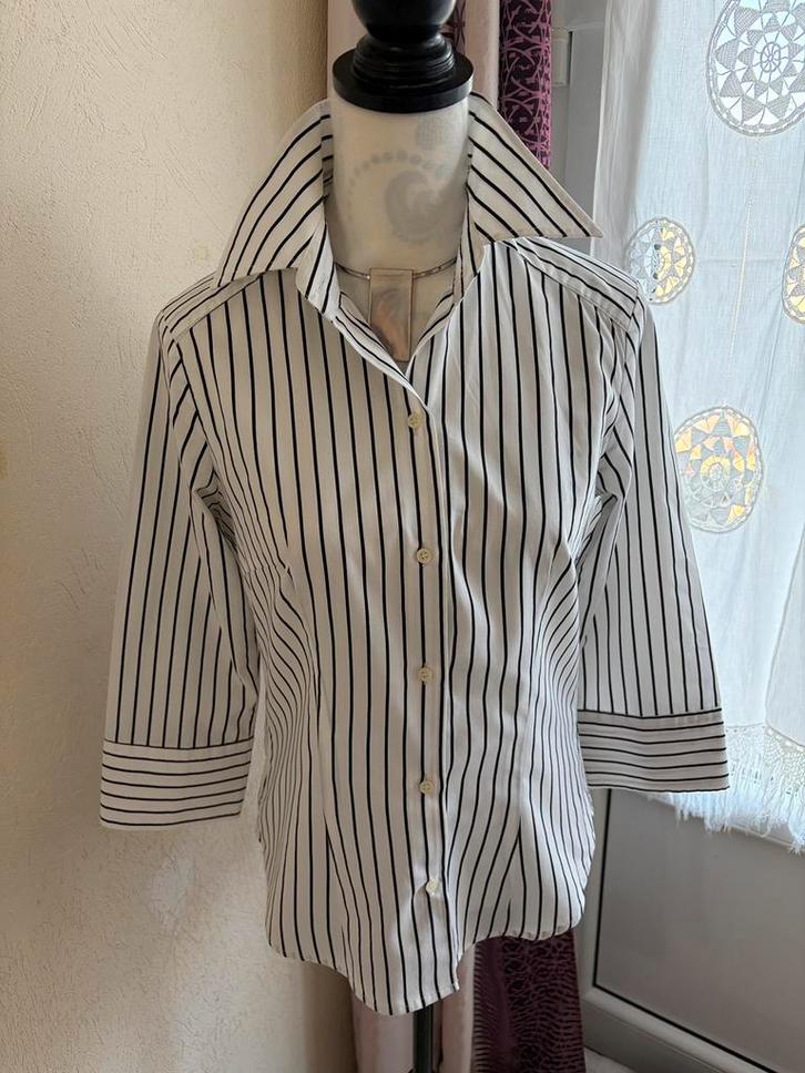 Vintage shirt met lijnen — Jam Bavic maat L small L, Kleding | Dames, Blouses en Tunieken, Zo goed als nieuw, Ophalen of Verzenden