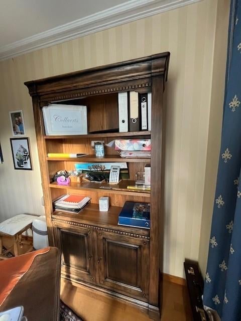 boekenkast, Ophalen, Met deur(en), Klassiek, Eikenhout