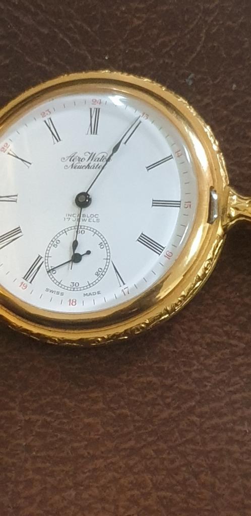 Aerowatch Neuchâtel zakhorloge, Handtassen en Accessoires, Horloges | Antiek, Zakhorloge, Overige merken, Onbekend, Met ketting