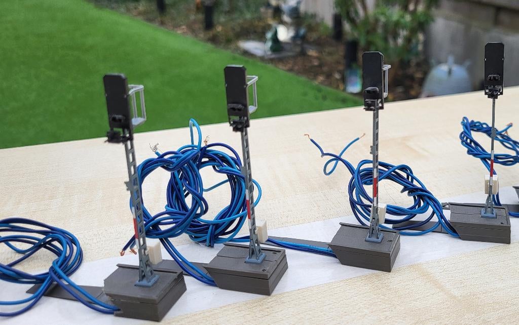 set 4x marklin H0 74391 seinen ( voor C rails ) + schakelbox, Ophalen, Gebruikt, Overige typen, Märklin