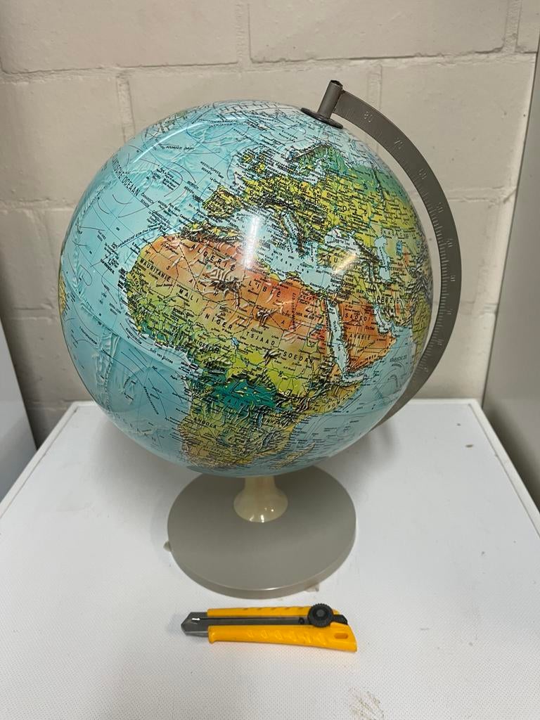 Vintage prachtige wereldbol H 42 O 30, Huis en Inrichting, Woonaccessoires | Wereldbollen, Ophalen of Verzenden, Zo goed als nieuw