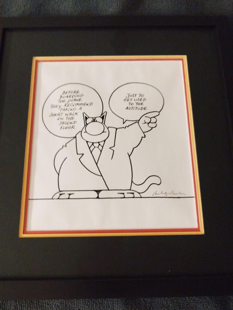 Dessin original de Philippe Geluck, Antiquités & Art, Art | Peinture | Moderne