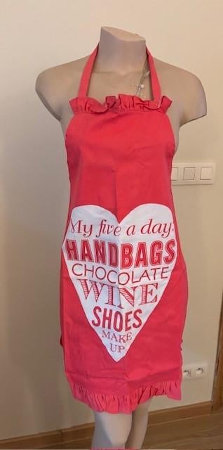 Roze Keukenschort Apron K.I.S.S. – Nieuw!, Ophalen of Verzenden, Nieuw, Roze, Schort