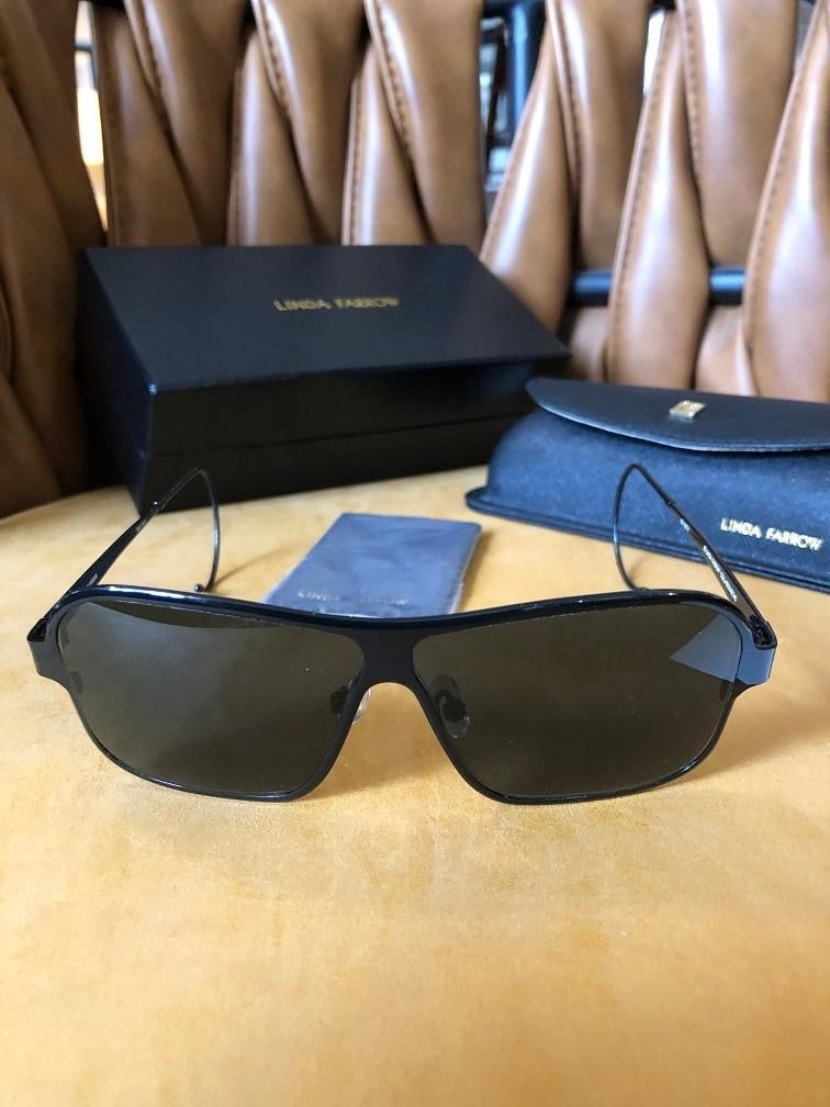 NIEUWE DESIGN ZONNEBRIL Raf Simons by Linda Farrow, Overige merken, Zonnebril, Zwart, Nieuw