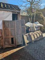 6 lambris en bois de chêne +2 portes vitrées, Enlèvement