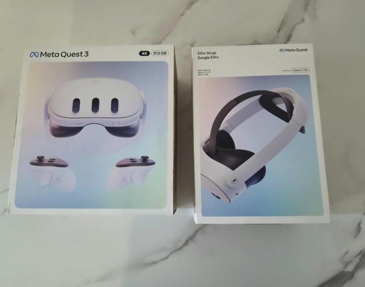 Meta Quest 3 512 Go, Consoles de jeu & Jeux vidéo, Virtual Reality, Utilisé, Autres plateformes, Lunettes VR, Enlèvement ou Envoi