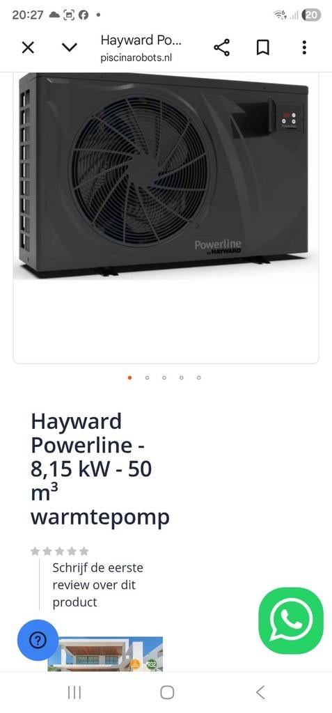 Zwembad warmtepomp 8kw full inverter, Ophalen
