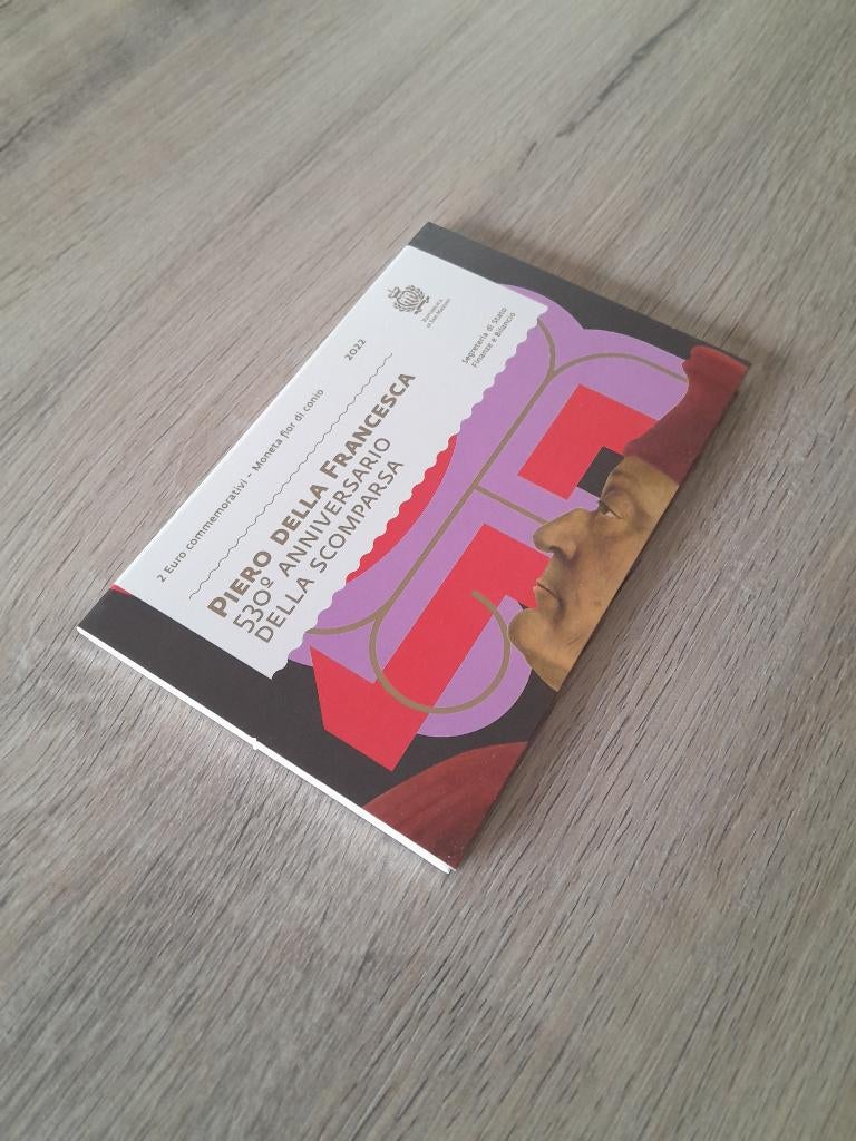 2 euro San Marino 2022 Piero Della Francesca in boekje, Postzegels en Munten, Munten | Europa | Euromunten, Ophalen of Verzenden