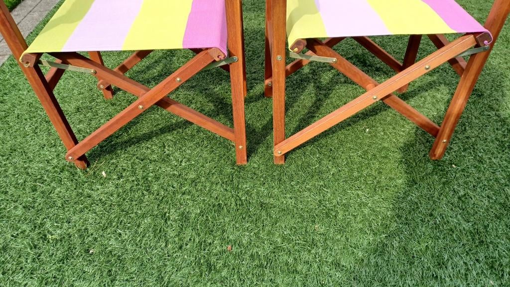 4 chaises en bois robustes, Enlèvement, Comme neuf, Chaise de camping