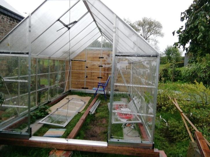 Serre en POLYCARBONATE, Jardin & Terrasse, Serres, Comme neuf, Serre, Aluminium, Polycarbonate, Enlèvement