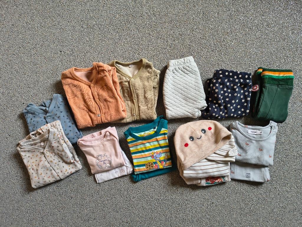 Babykleding maatje 62 (17 stuks), Ophalen, Zo goed als nieuw, Maat 62