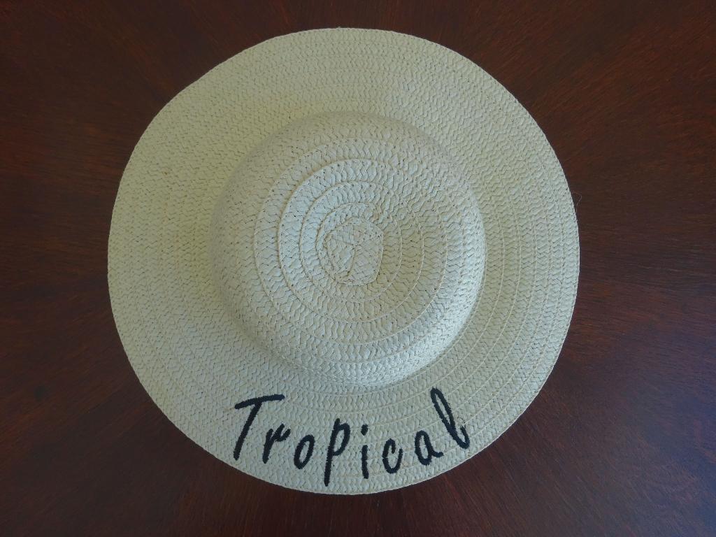 Zonnehoed Tropical rieten hoed 3 + 1 gratis, Kinderen en Baby's, Kinderkleding | Petten en Hoeden, Zo goed als nieuw, Meisje, Hoed