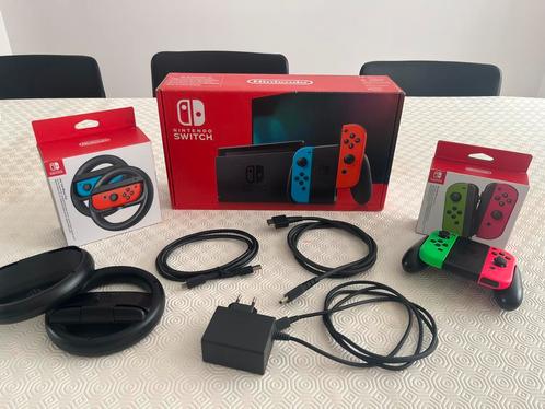 Switch Nintendo, Games en Spelcomputers, Spelcomputers | Nintendo Switch, Gebruikt, Switch Original, Met 3 controllers of meer