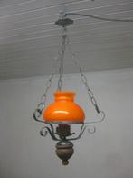 Lampe suspendue en verre opale orange - 1 lampe - Rétro., Enlèvement ou Envoi