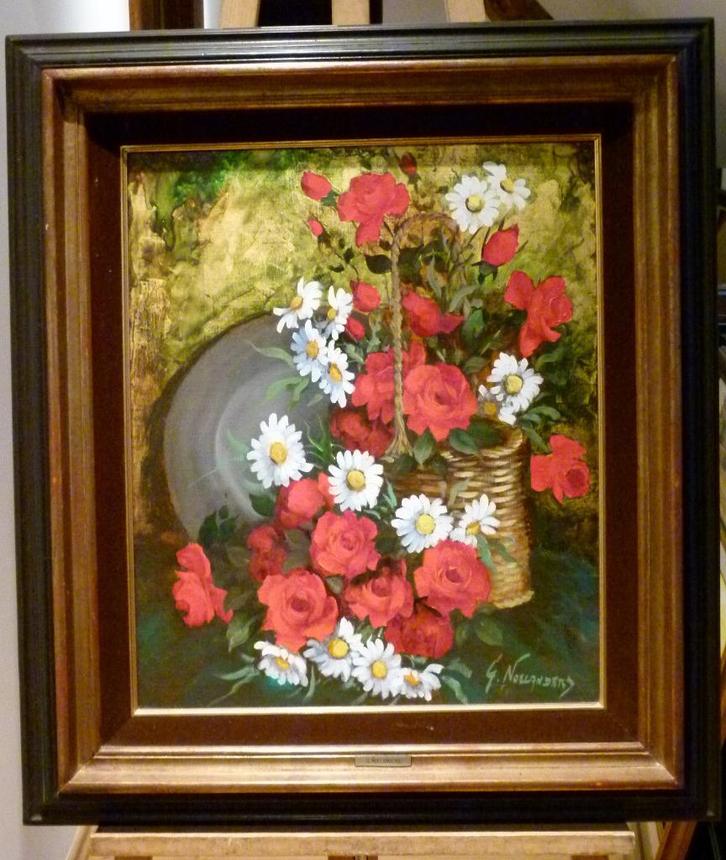 G. Noelanders - Bloemsamenstelling, Antiek en Kunst, Kunst | Schilderijen | Klassiek, Ophalen