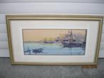 J.Chavarino Aquarel Ibiza, Antiek en Kunst, Kunst | Schilderijen | Klassiek, Ophalen of Verzenden