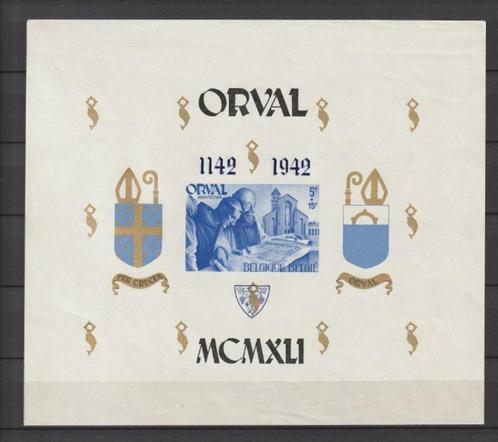 Belgique 1942 Bloc BL 23 Orval (fraicheur postale), Timbres & Monnaies, Timbres | Europe | Belgique, Non oblitéré, Autre, Autre