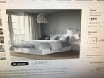 Bed + 2 lattenbodems Ikea, Maison & Meubles, Chambre à coucher | Lits, Comme neuf, Réglable, Deux personnes, Crème