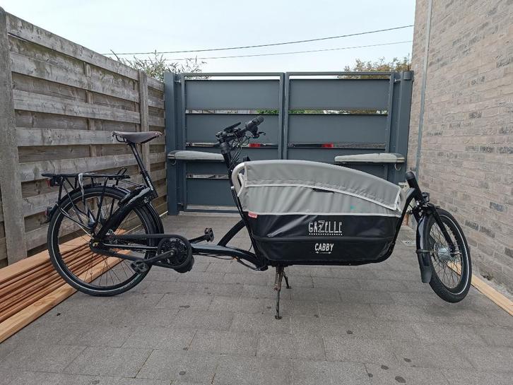 Gazelle Cabby Elektrische bakfiets, Fietsen en Brommers, Fietsen | Bakfietsen, Gebruikt, Gazelle, 3 kinderen, Elektrisch, Huif