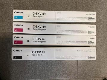 4 toners Canon C-EXV 49  origineel NIEUW  beschikbaar voor biedingen