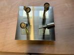 Bronzen spotlamp met 4 spots, Ophalen, Zo goed als nieuw