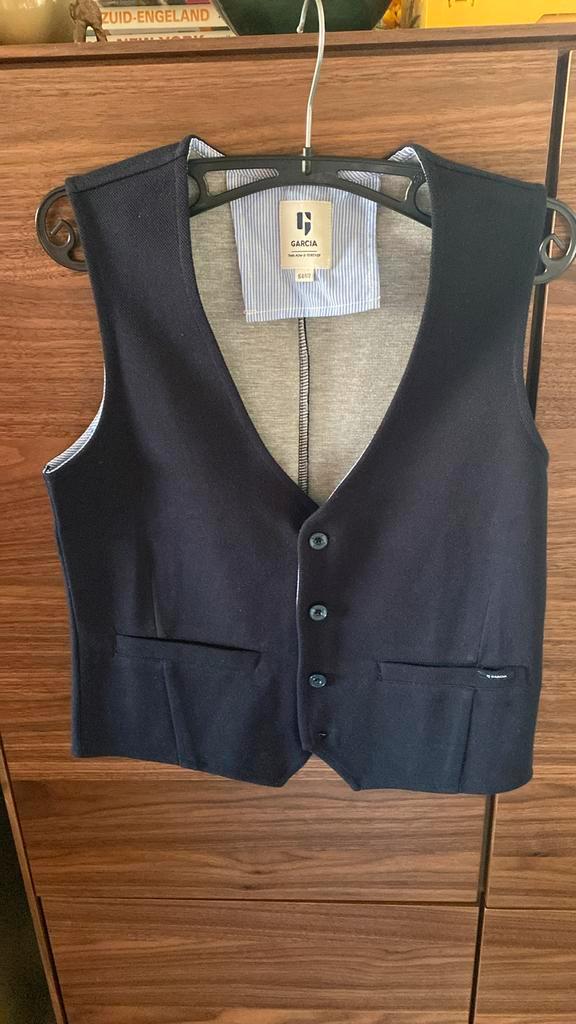 Blauw ondervestje García Lentefeest / communie, Kinderen en Baby's, Kinderkleding | Maat 164, Zo goed als nieuw, Ophalen of Verzenden