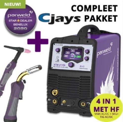 Parweld XTM211Di Mig Tig ACDC Elektrode Laspost Halfautomaat, Doe-het-zelf en Bouw, Gereedschap | Lasapparaten, Nieuw, Inverter